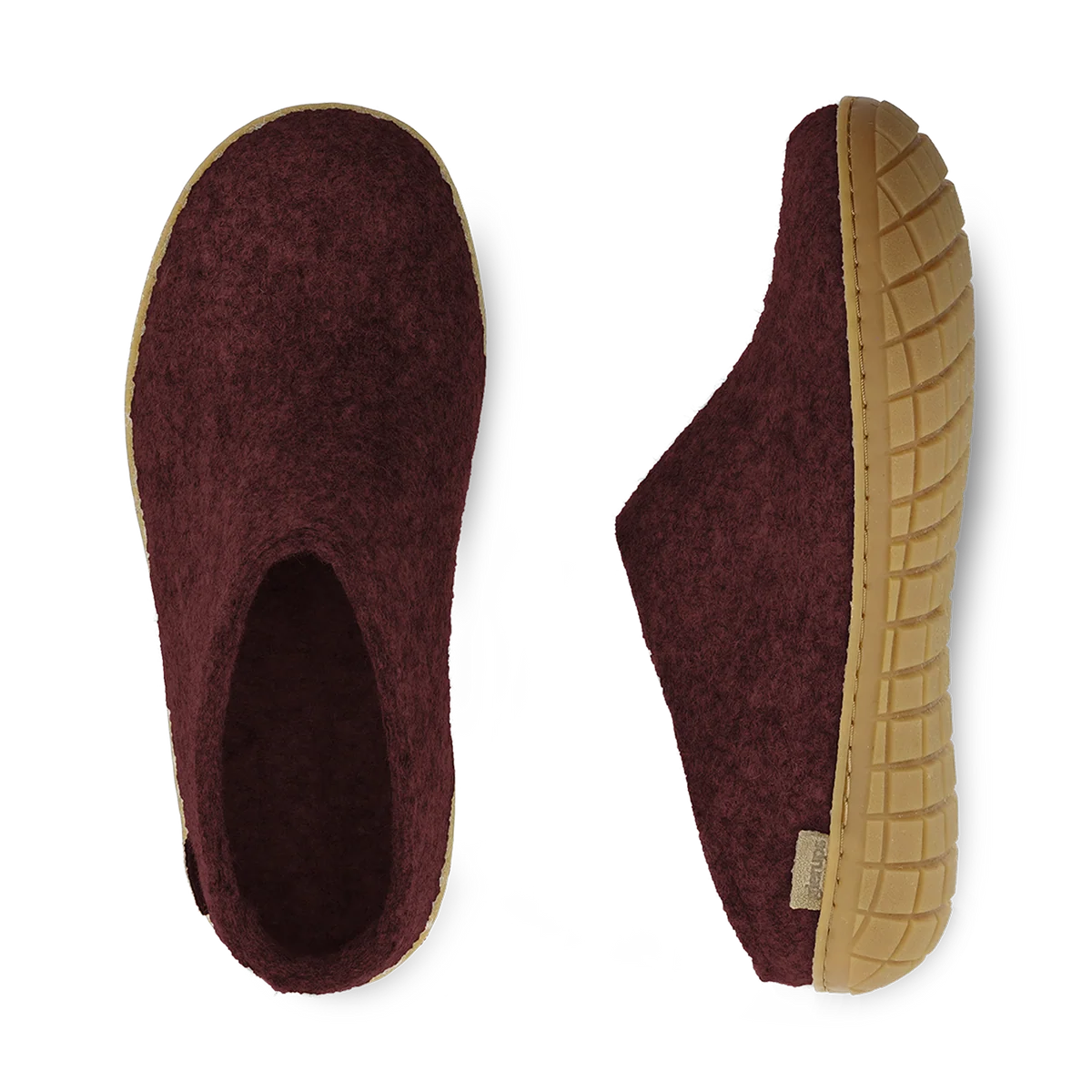 Chaussons Glerups en feutre avec semelle en caoutchouc
