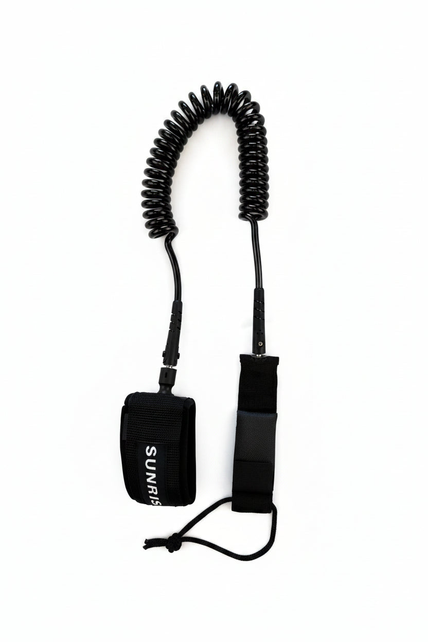 Leash de cheville Sunrise SUP 8' Coiled noir