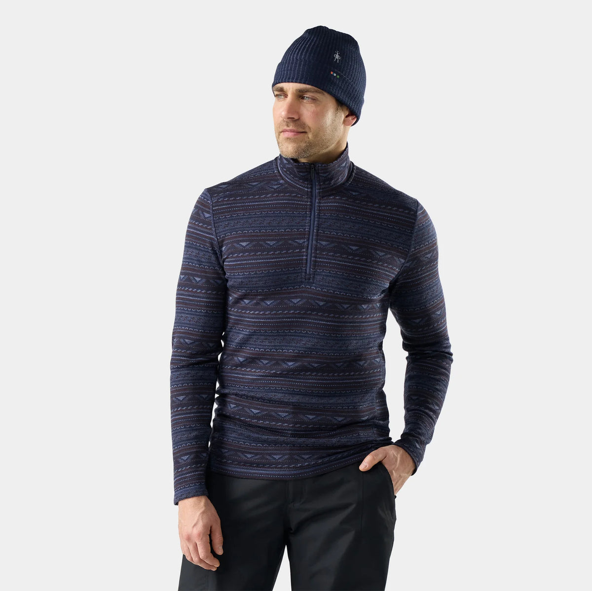 Haut thermique Classic Thermal Mérinos à quart de glissière Smartwool pour hommes