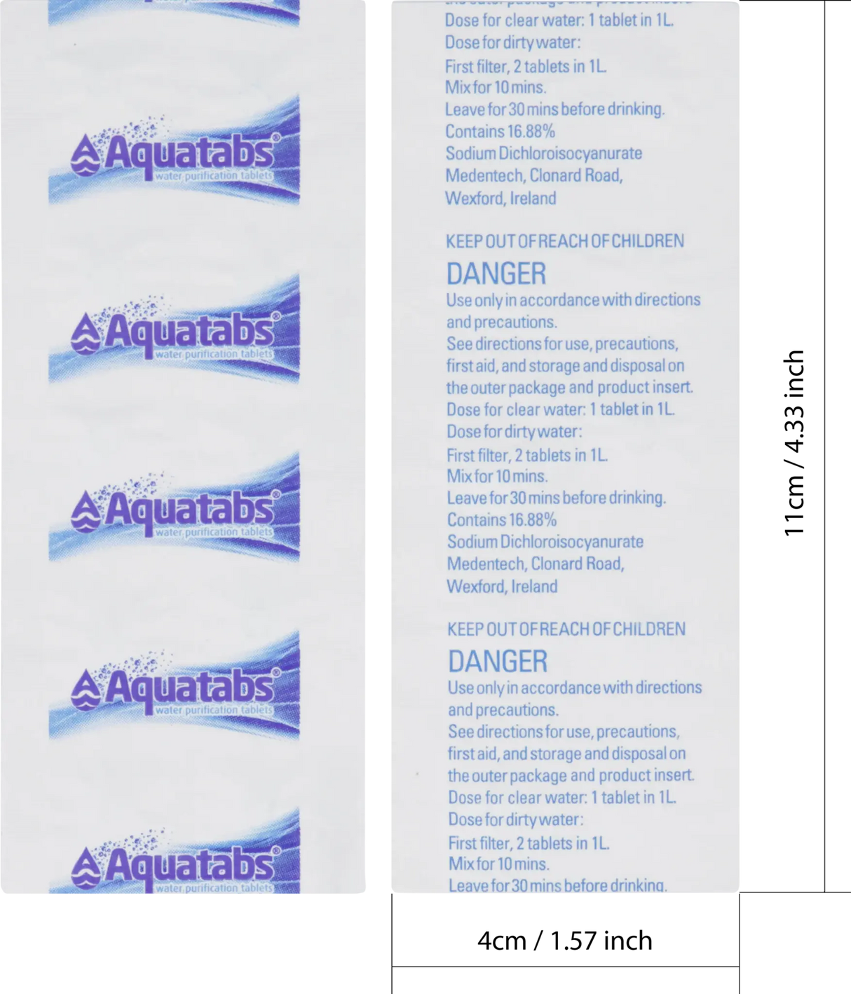 Aquatab Tablets, Pack of 50, 1L Tabs