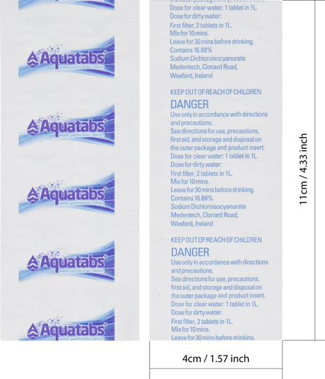 Aquatab Tablets, Pack of 50, 1L Tabs
