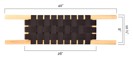Trailhead Ash Web Center Canoe Seat (Wide)