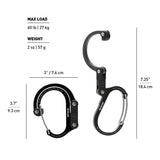 Heroclip Carabiner Hook Clip - Medium Black