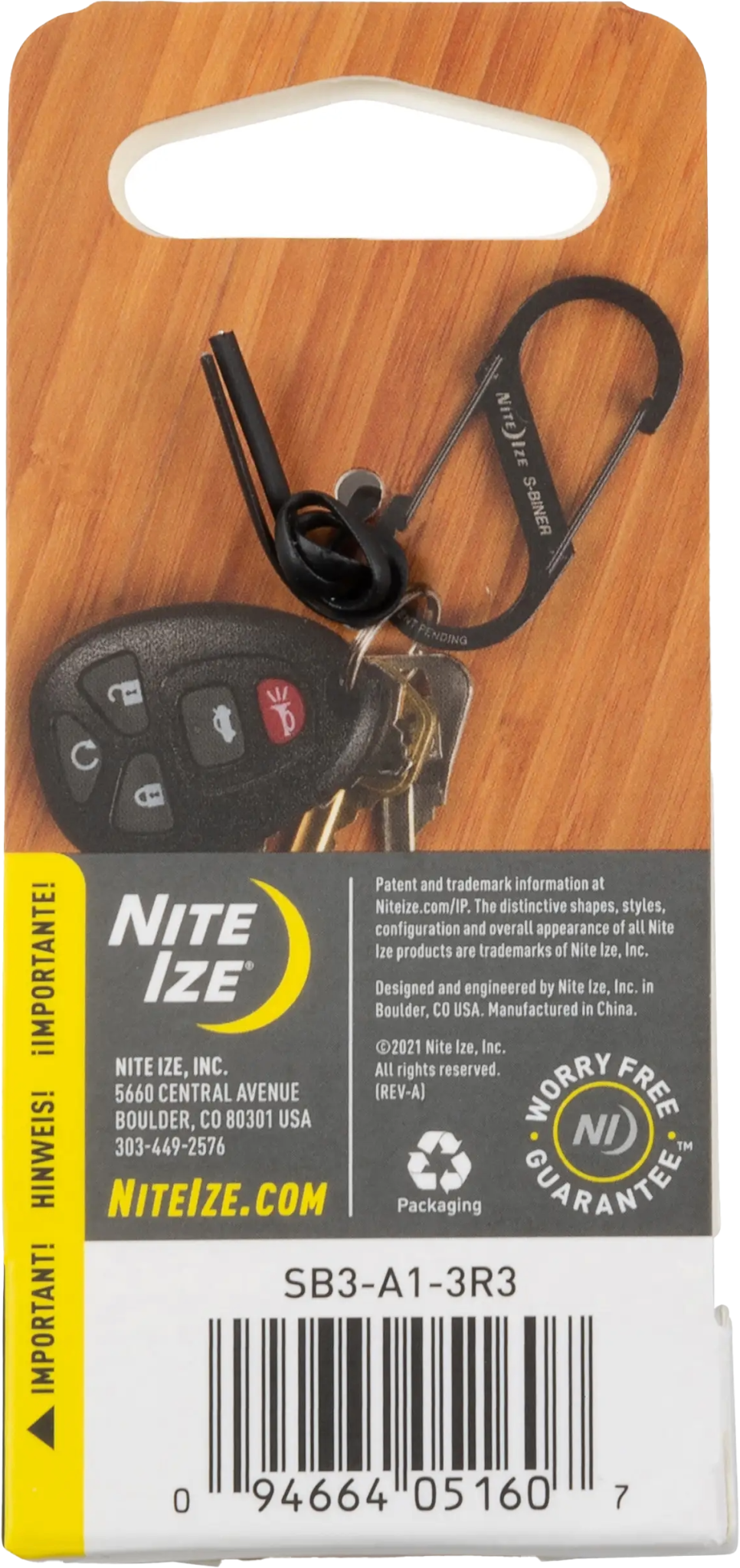 Nite Ize S-Biner #3 Stainless Steel 3-Pack