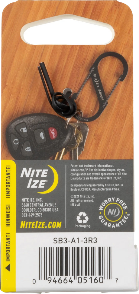 Nite Ize S-Biner #3 Stainless Steel 3-Pack