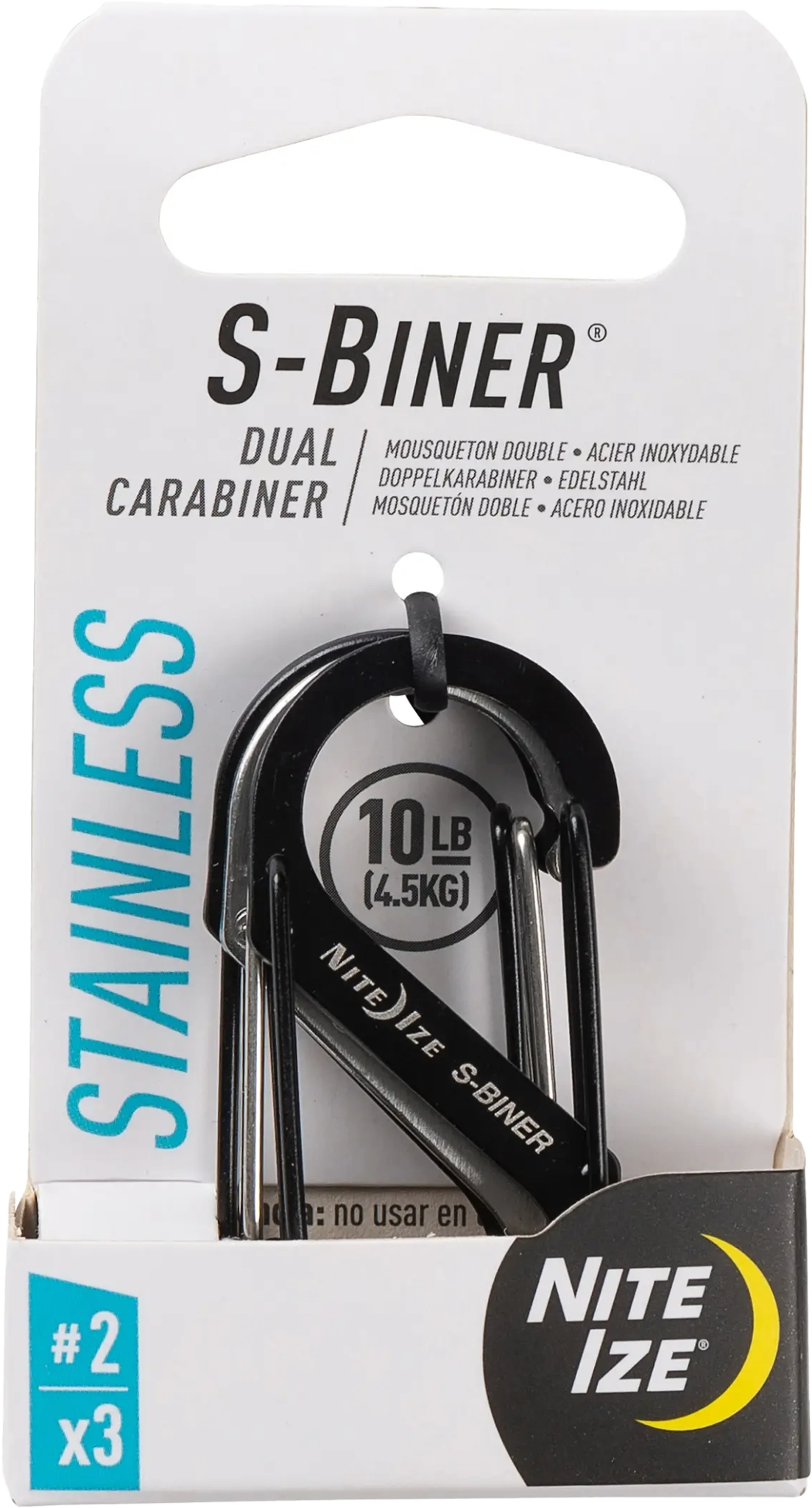 Nite Ize S-Biner #2 Stainless Steel 3-Pack