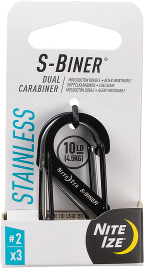 Nite Ize S-Biner #2 Stainless Steel 3-Pack