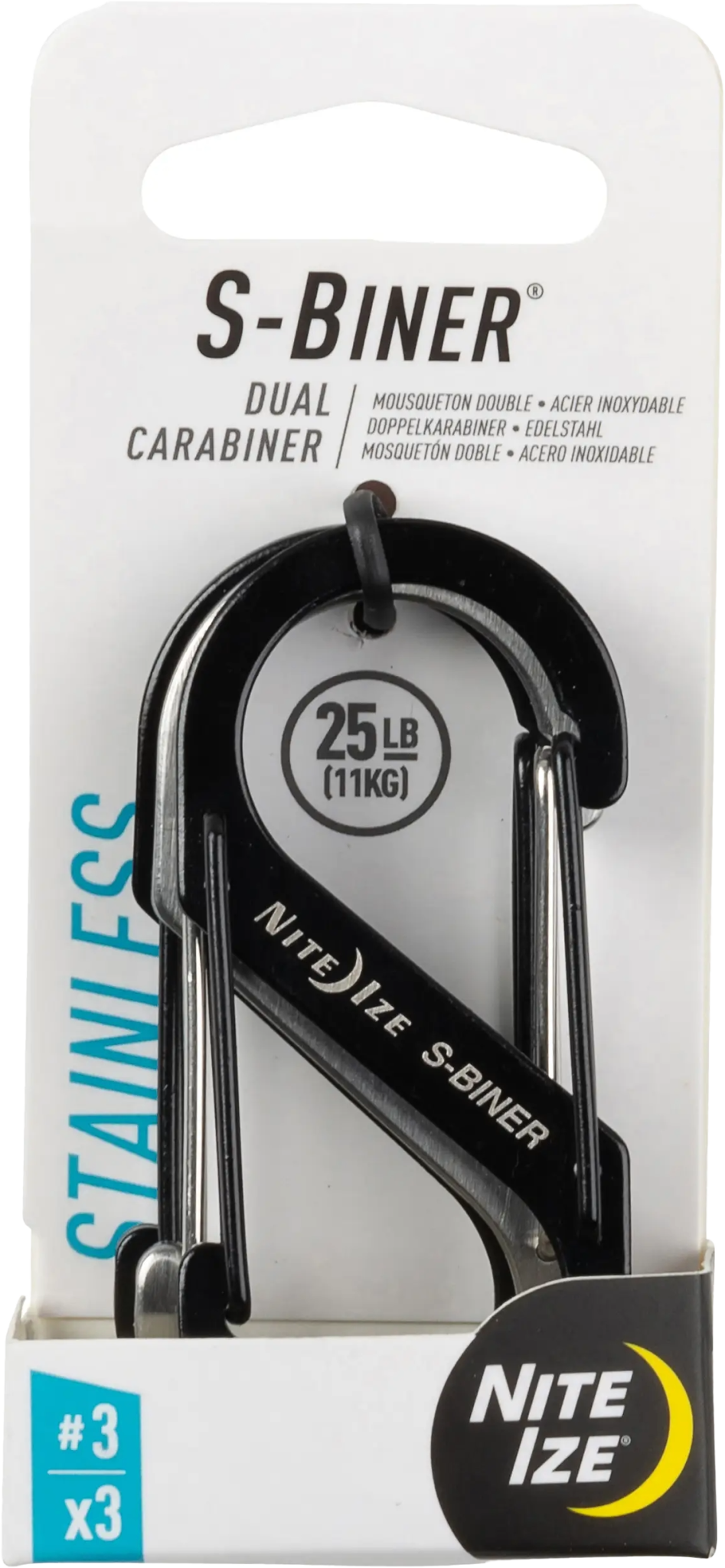 Nite Ize S-Biner #3 Stainless Steel 3-Pack