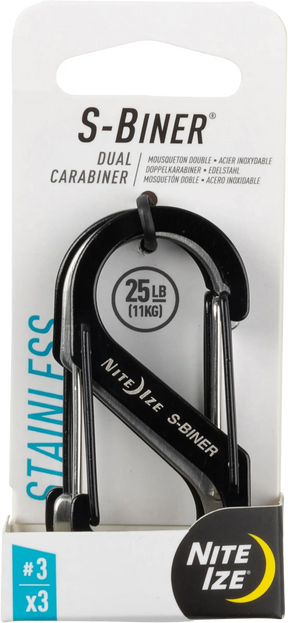Nite Ize S-Biner #3 Stainless Steel 3-Pack