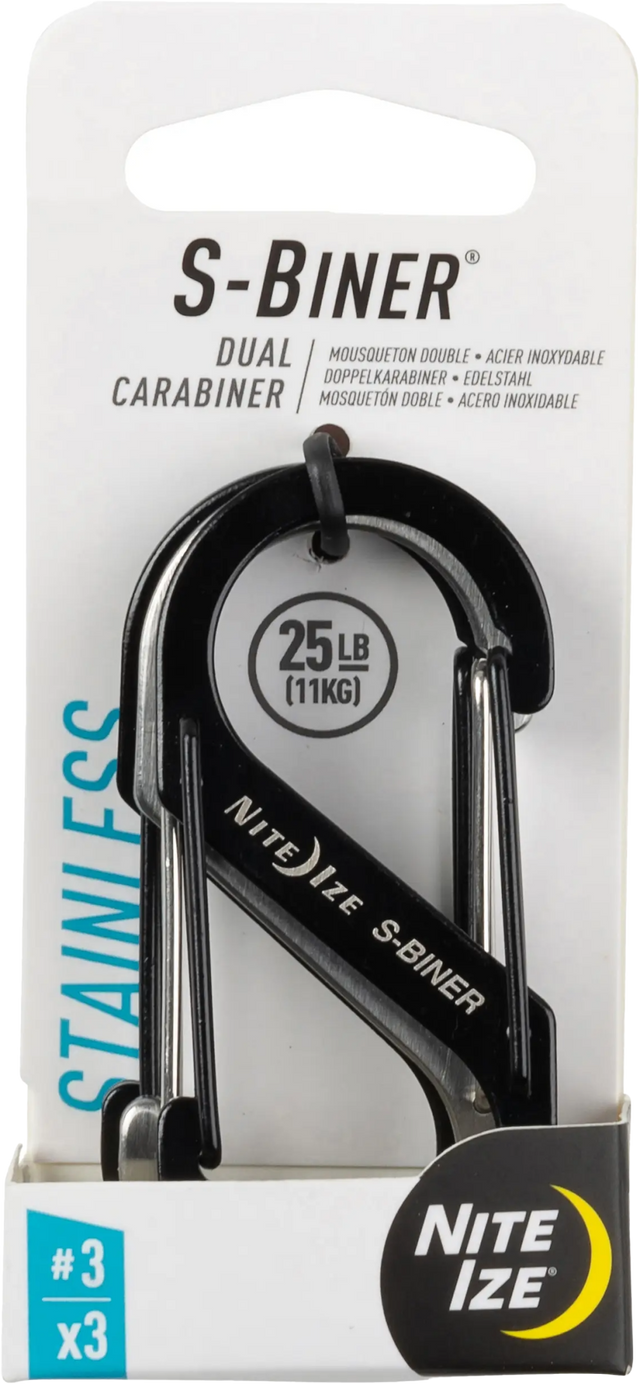 Nite Ize S-Biner #3 Stainless Steel 3-Pack