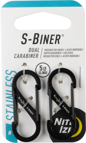 Nite Ize S-Biner #1 2 Pack, Stainless
