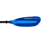 Pagaie de kayak réglable en 2 parties Sunrise Kayaks Carbon, pale en fibre de verre, 220-230cm