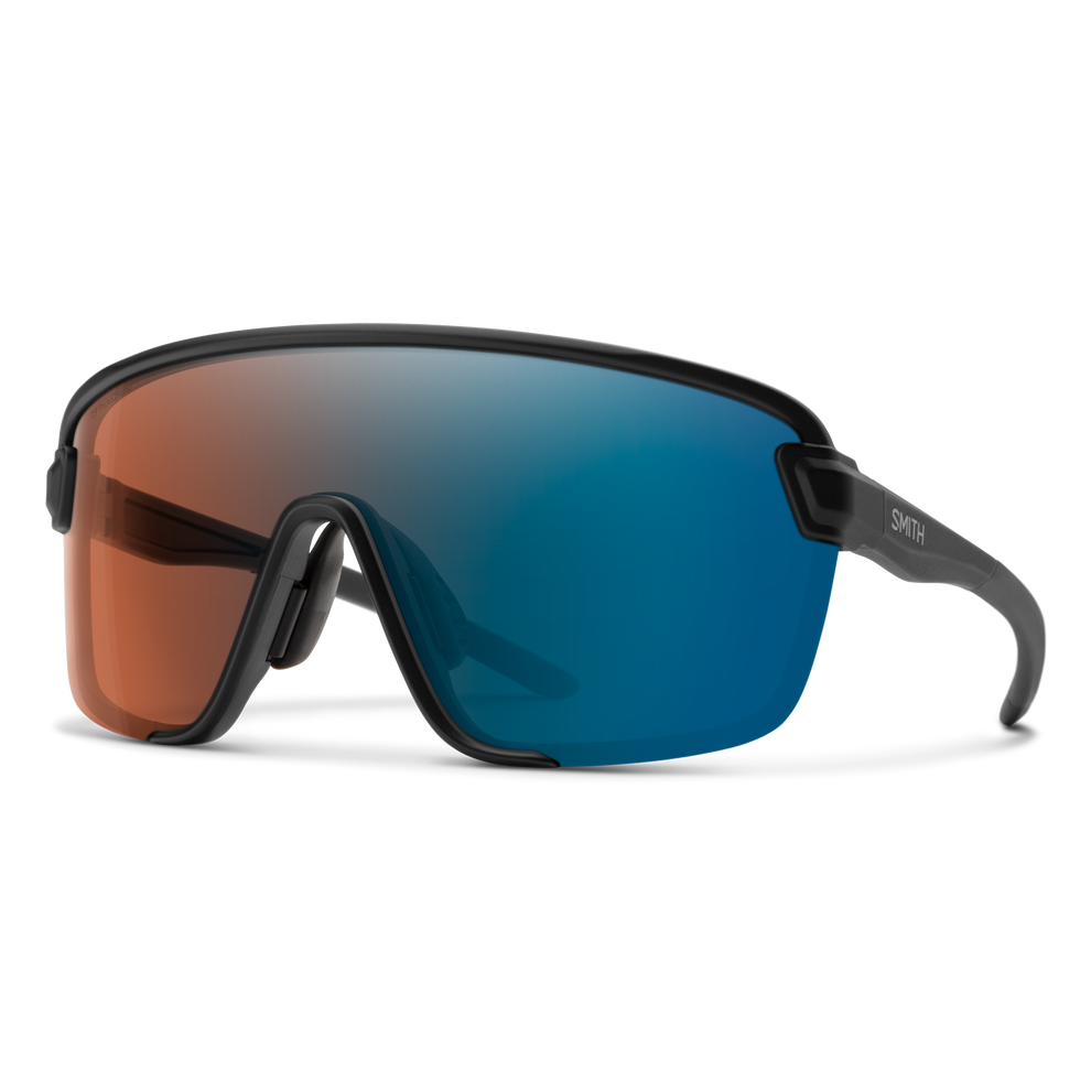 Smith Bobcat Sunglasses Matte Black with ChromaPop Glacier Photochromic Copper Blue Mirror Lens