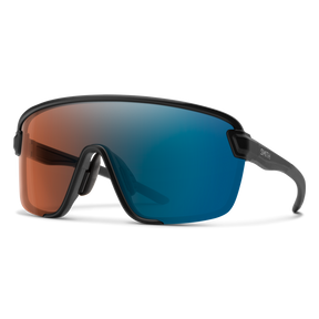 Smith Bobcat Sunglasses Matte Black with ChromaPop Glacier Photochromic Copper Blue Mirror Lens