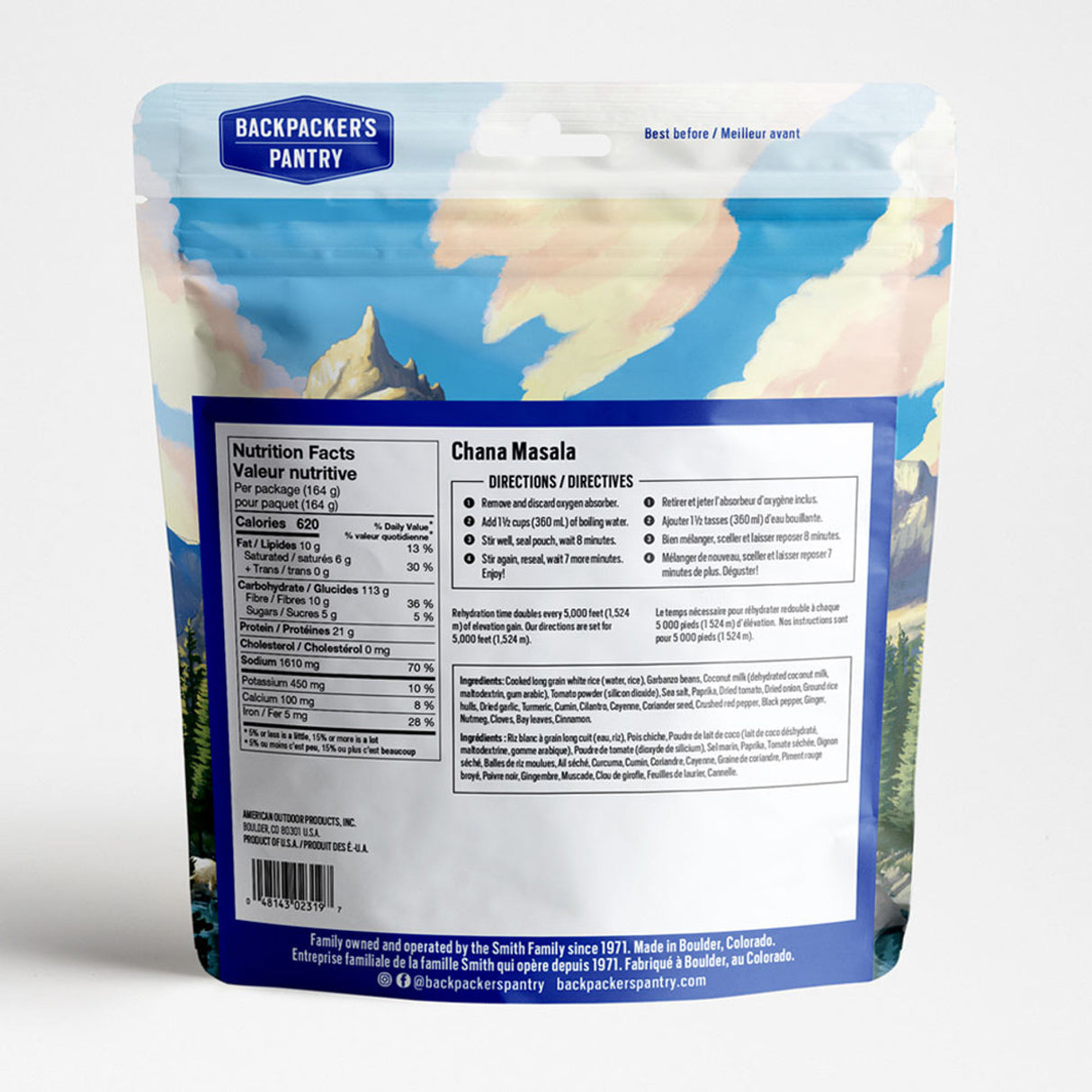 Backpackers Pantry Chana Masala - Single Serving