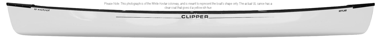 Clipper Canoe Mackenzie 20' UL w/ Black Trim & Additional Wood Web Seat