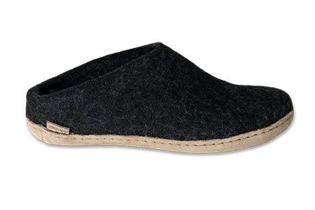 Glerups Felt Slipper With Leather Sole