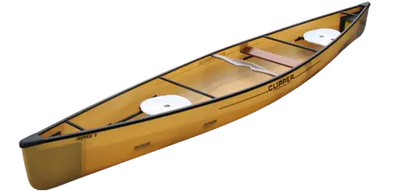 Clipper Canoe Tripper-S 16'6" Ultralight Kevlar Clear Black Trim