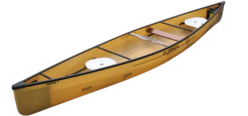 Clipper Canoe Tripper-S 16'6" Ultralight Kevlar Clear Black Trim