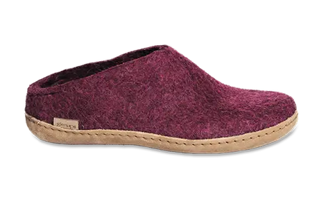 Glerups Felt Slipper With Leather Sole
