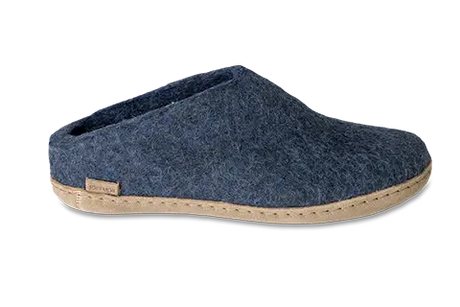 Glerups Felt Slipper With Leather Sole