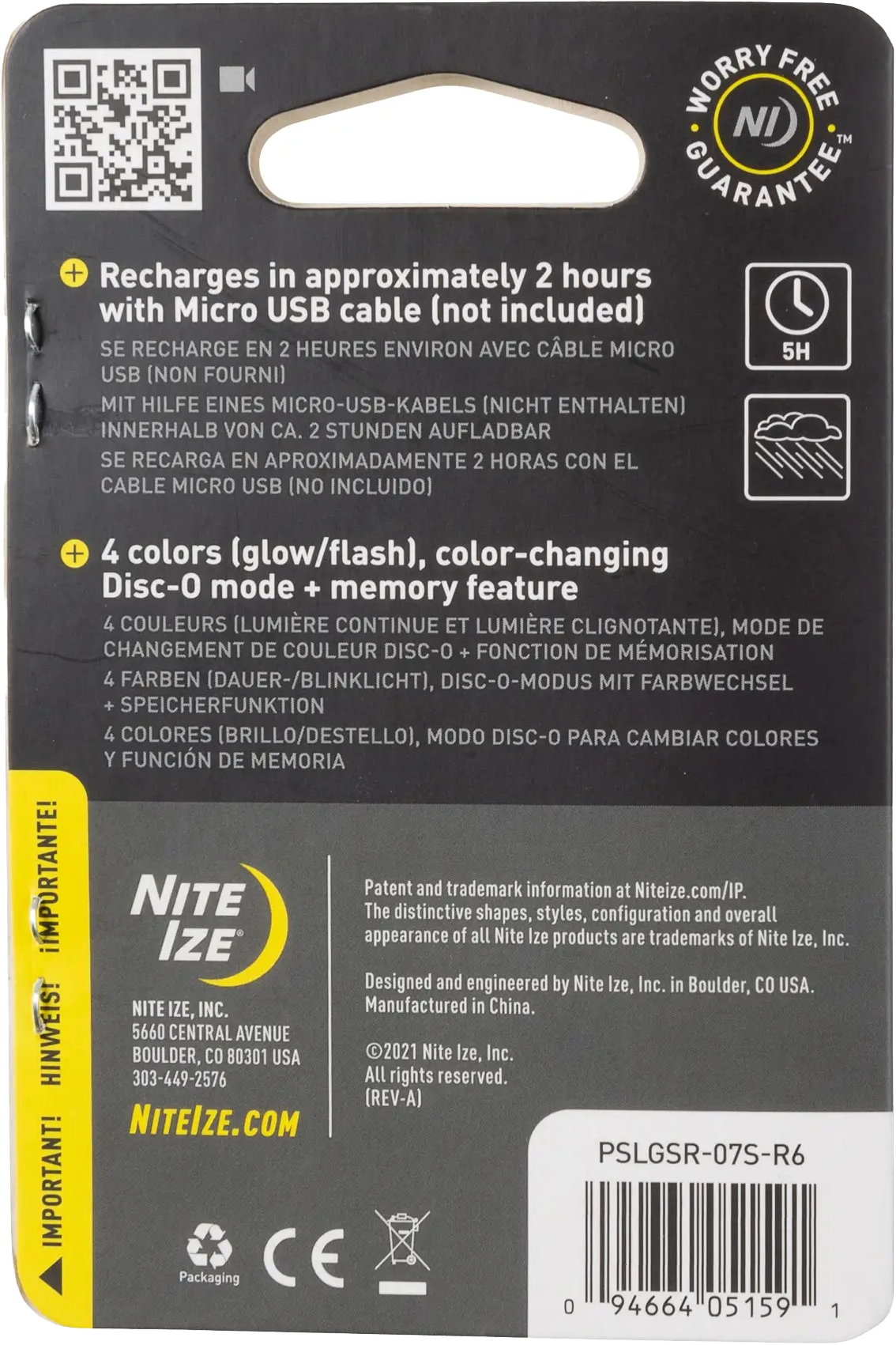 Nite Ize Pet Spotlit XL Rechargeable LED - Disc-O-Tech