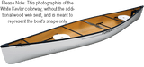 Clipper Canoe Mackenzie 18'6" Ultralight w/ Black Trim & Two Wood Web Seat