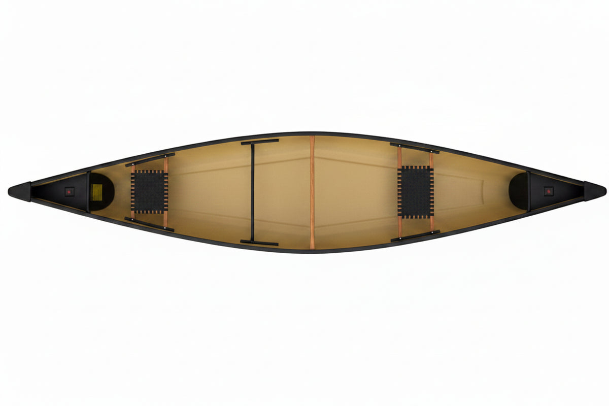 Clipper Canoe Escape 14'6" Fiberglass - Wood Web Seats