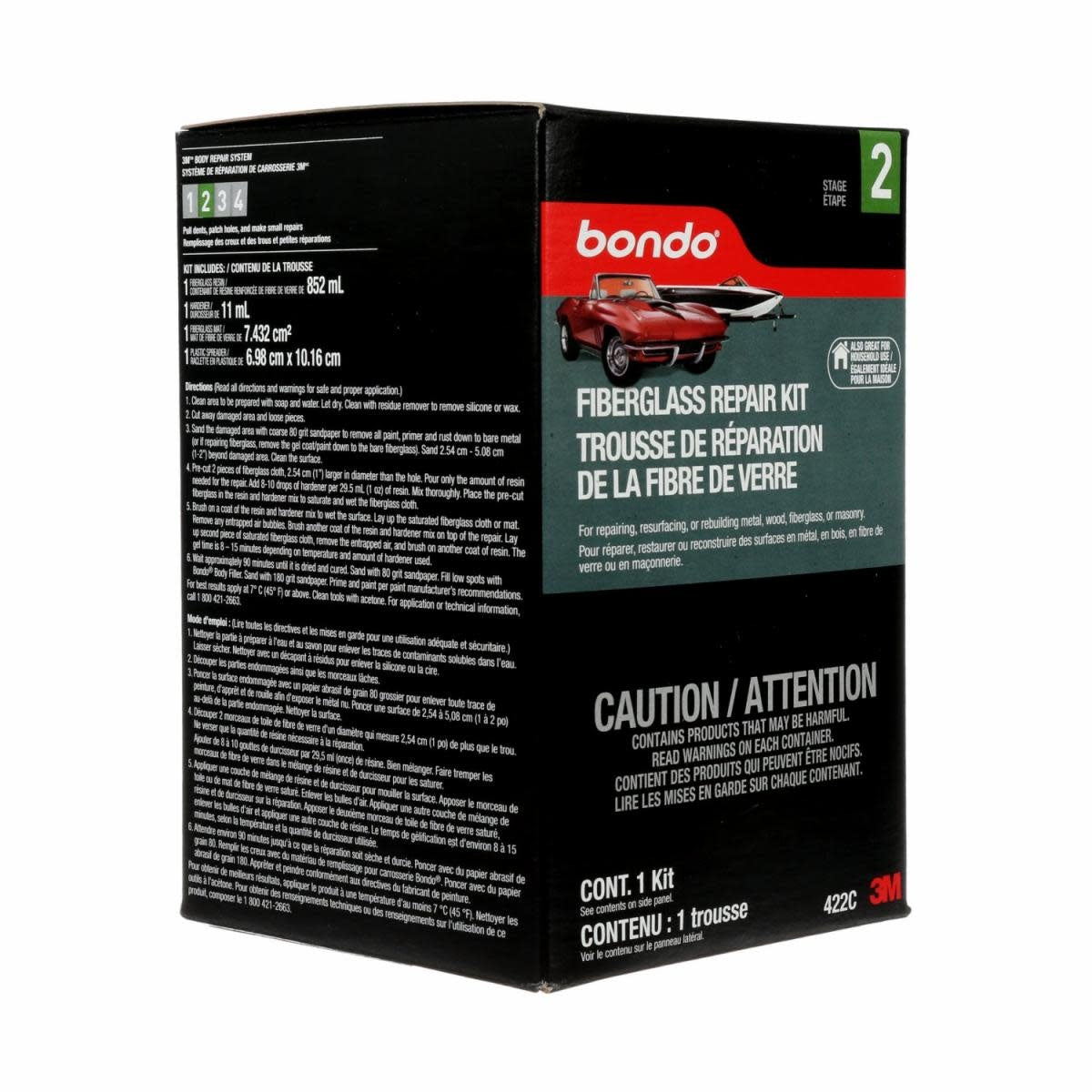 3M Bondo Fiberglass repair kit  852ml