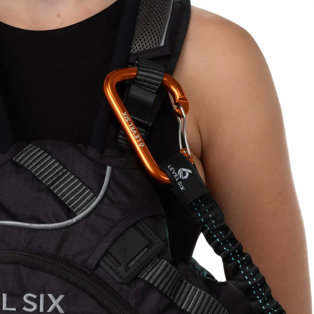 Level Six Shock Leash w/ Carabineer 2 ft extends to 4 ft