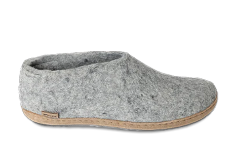 Glerups Felt Shoe With Leather Sole