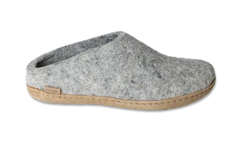 Glerups Felt Slipper With Leather Sole