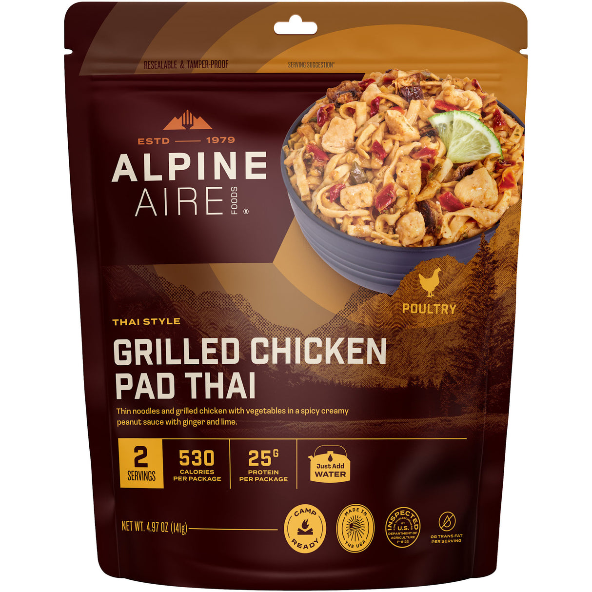 AlpineAire Grilled Chicken Pad Thai - Two Servings