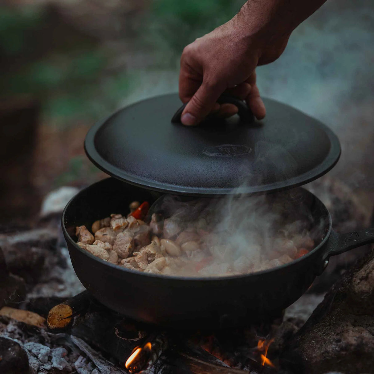 GSI Guidecast Deep Fry Pan with Lid 12"