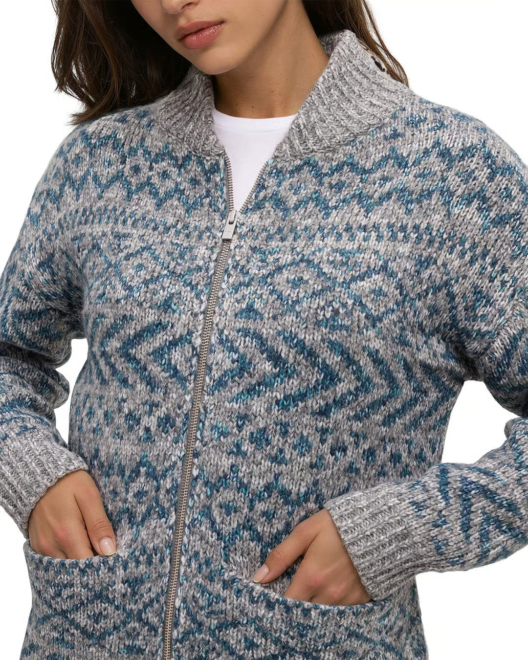 Ten Tree Garibaldi Jacquard Cardigan Women's