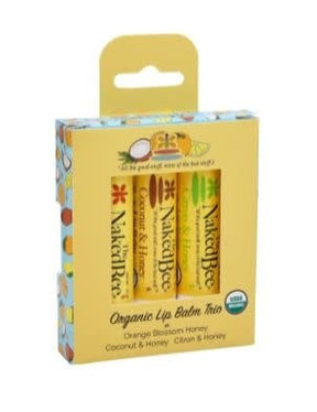The Naked Bee Organic Lip Balm Trio