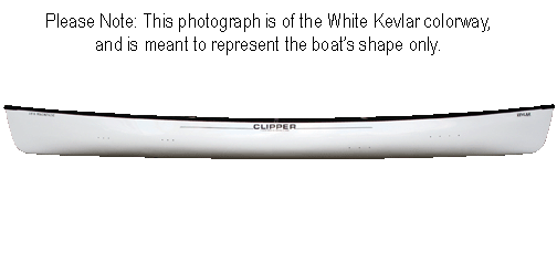 Clipper Canoe Mackenzie 18'6" Ultralight w/ Black Trim & Two Wood Web Seat