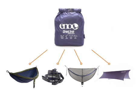 ENO OneLink SingleNest Hammock Shelter System, Navy/Olive