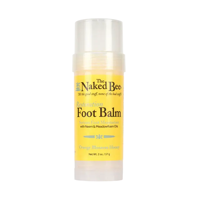 The Naked Bee Foot Balm Orange Blossom Honey Restoration, 2 oz.