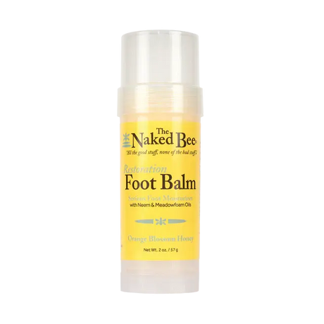 The Naked Bee Foot Balm Orange Blossom Honey Restoration, 2 oz.