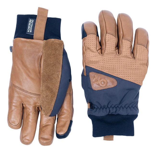 Outdoor Research Snowcrew Leather Glove - Dark Natural/Black