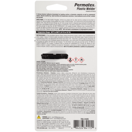 Permatex 5 Minute Plastic Weld Epoxy