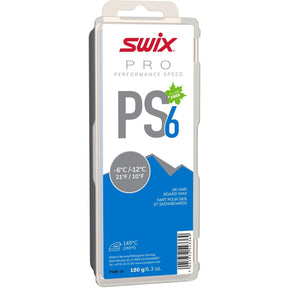 Swix PS6 Blue -6C to -12C Glide Wax, 180g