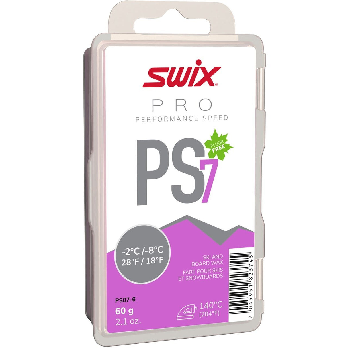 Swix PS7 Violet -2C to -8C Glide Wax, 60g