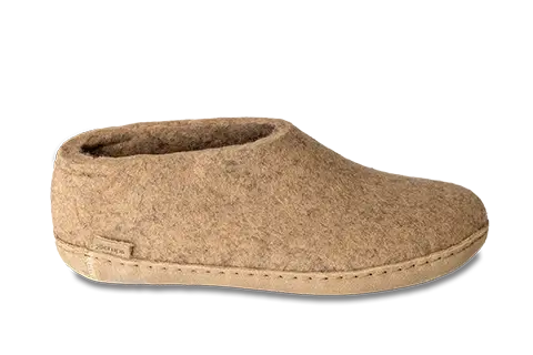 Glerups Felt Shoe With Leather Sole