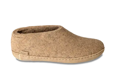 Glerups Felt Shoe With Leather Sole