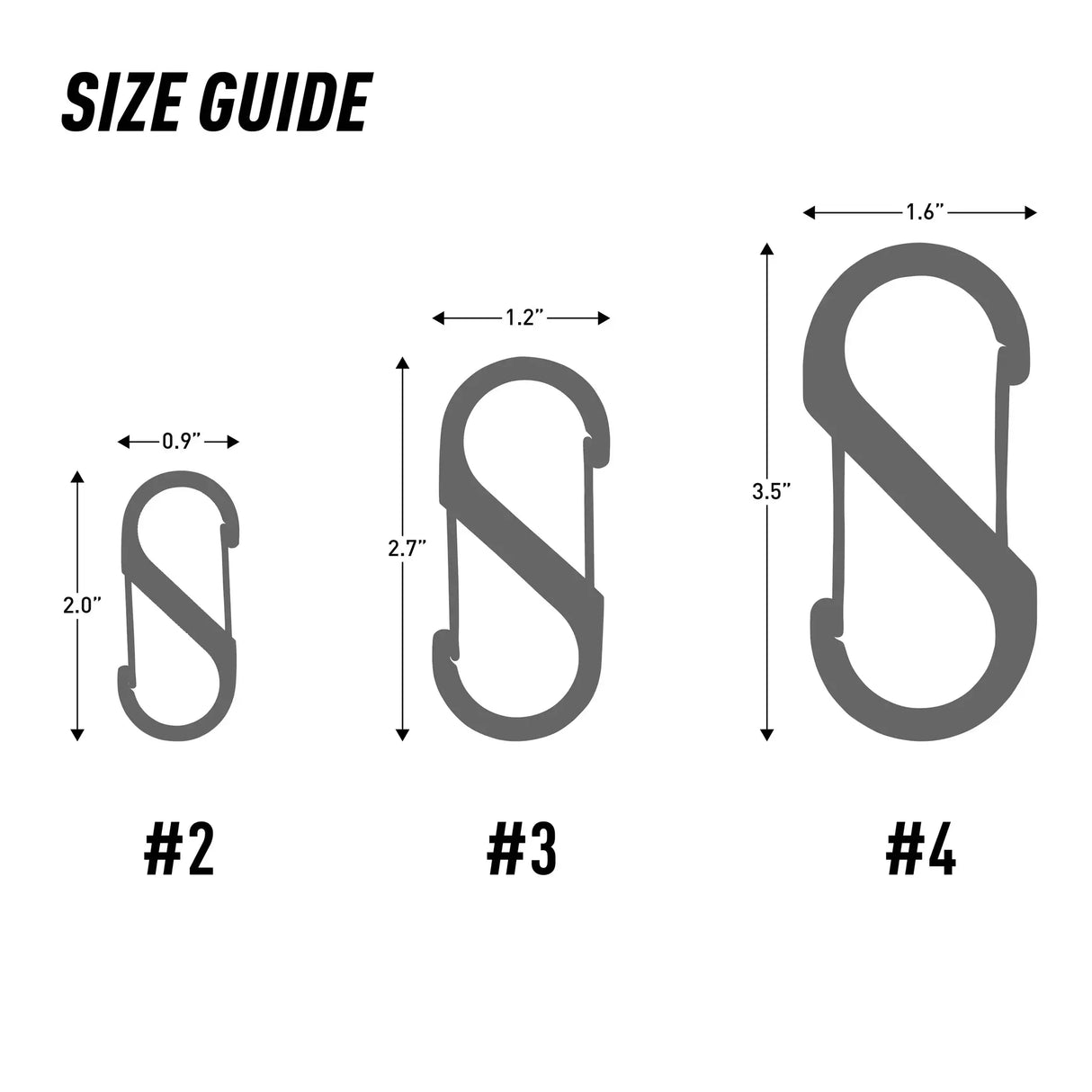 Nite Ize S-Biner® Aluminum Dual Carabiner #4 - 3 Pack