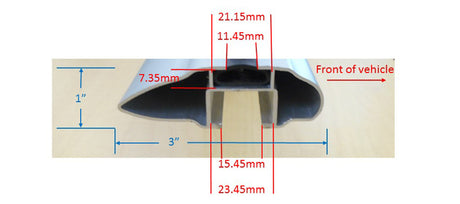 Malone AirFlow 2 Aero Cross Rail 65 in