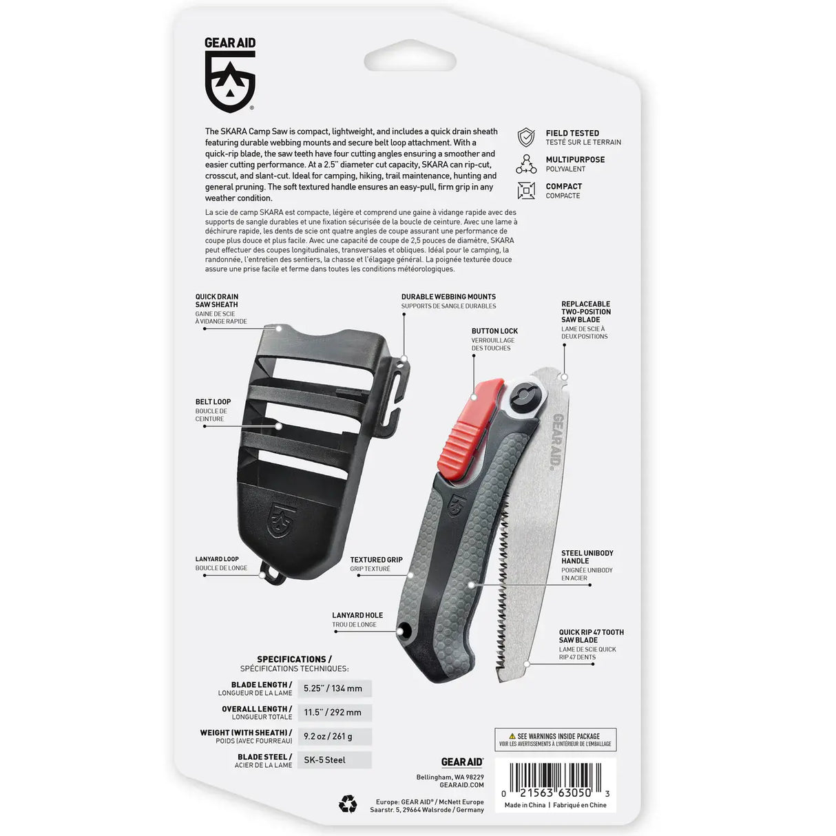 Gear Aid Skara Camp Saw with Sheath