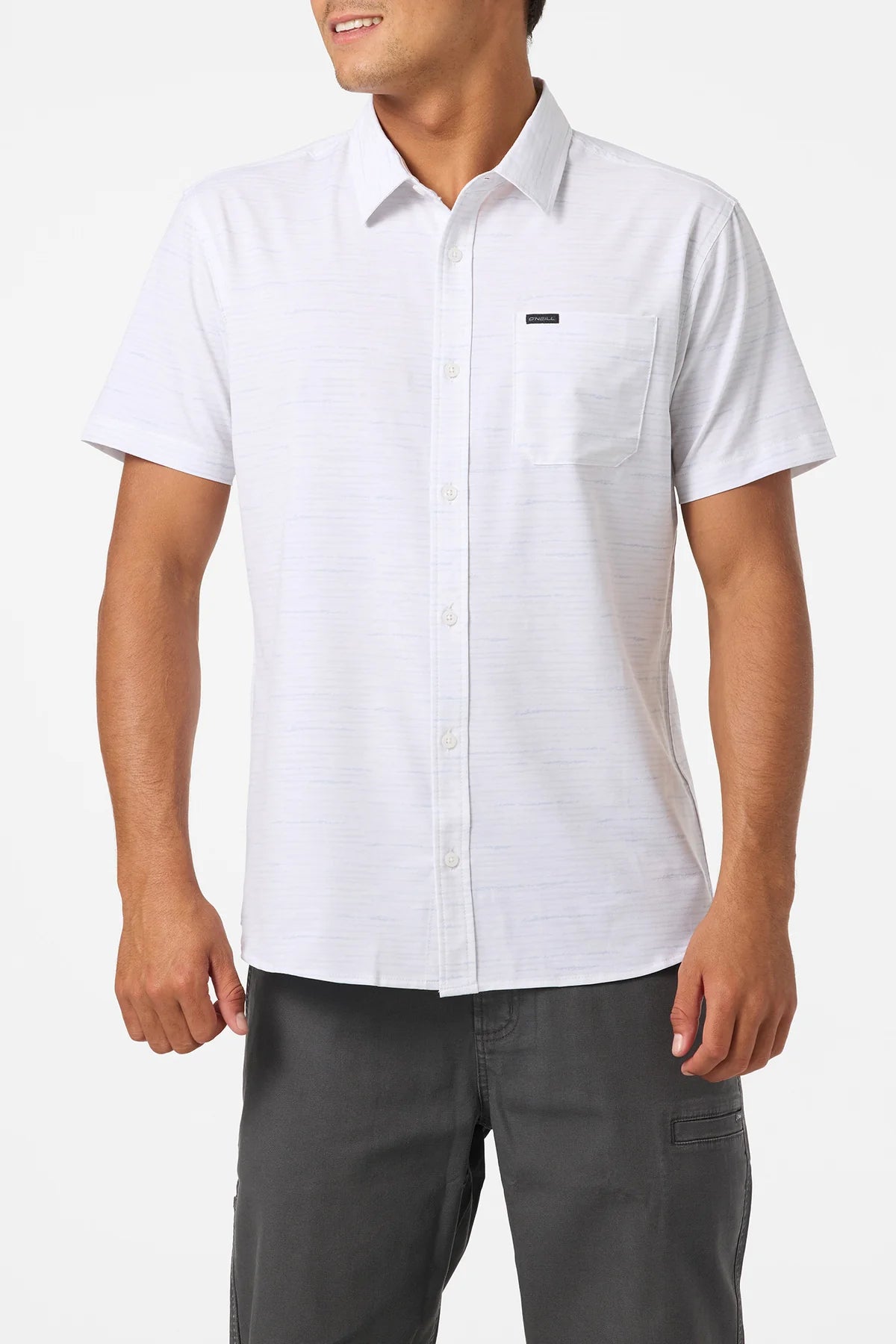 O'Neill TRVLR UPF Traverse Stripe Short Sleeve Standard Shirt Men's